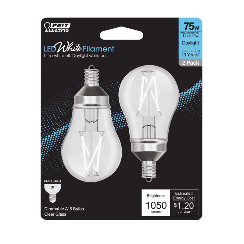Feit Electric BPA1575950WFIL2 Filament LED Bulbs, 10 Watts, 120 Volt