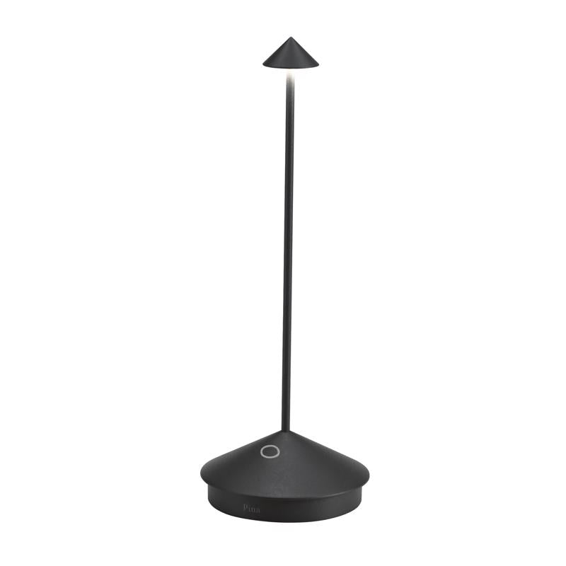 Zafferano LD0650D4 Pina Table Lamp, Black, 11.4 inches