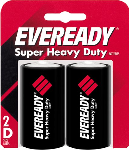 Eveready 1250SW-2 Super Heavy Duty Battery, 1.5 Volt, 2 /Pack