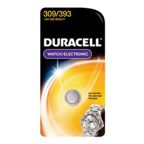 Duracell D309/393BPK Watch & Electronic Battery, #303/393, 1.5 Volt
