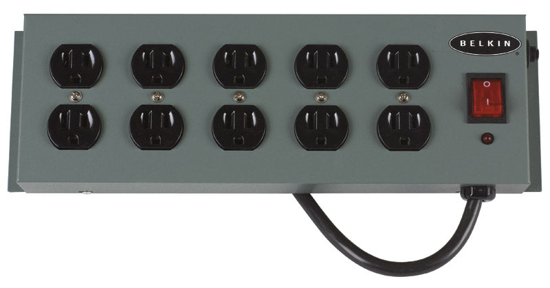 Belkin F9D1001-15-DP Metal Surge Protector, 10 Outlet, 15' Cord