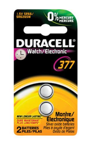 Duracell D377B2PK08 Watch/Calculator Battery, 1.5 Volt, Pack Of 6