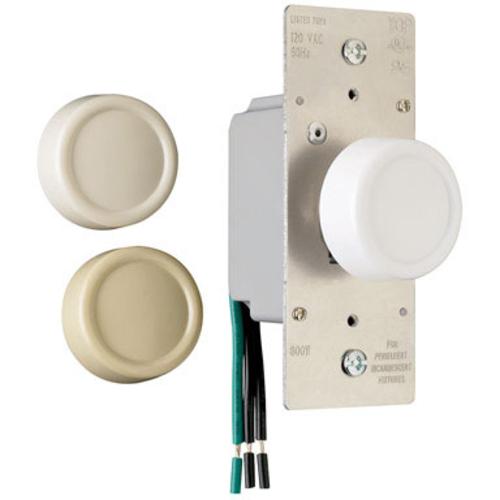 Pass & Seymour R600PLTKV Single Pole Rotary Power Dimmer Switch, 600 Watt