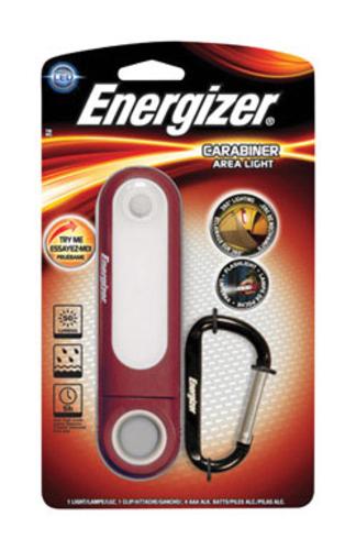 Energizer EDMCC42E Carabineer LED Area Light, 4", AAA 50 Lumens