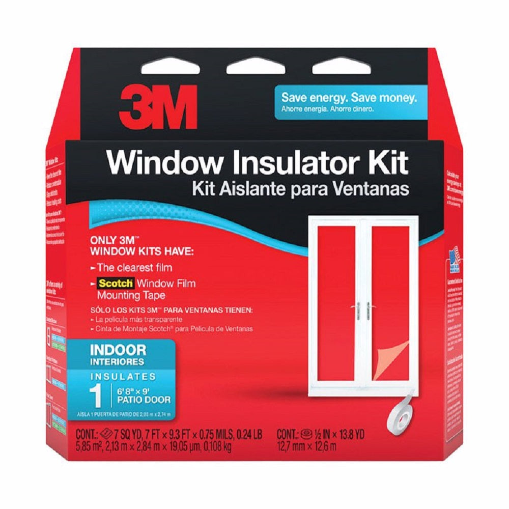 3M 2144W6 Clear Plastic Window Insulation Kit, 9 ft.