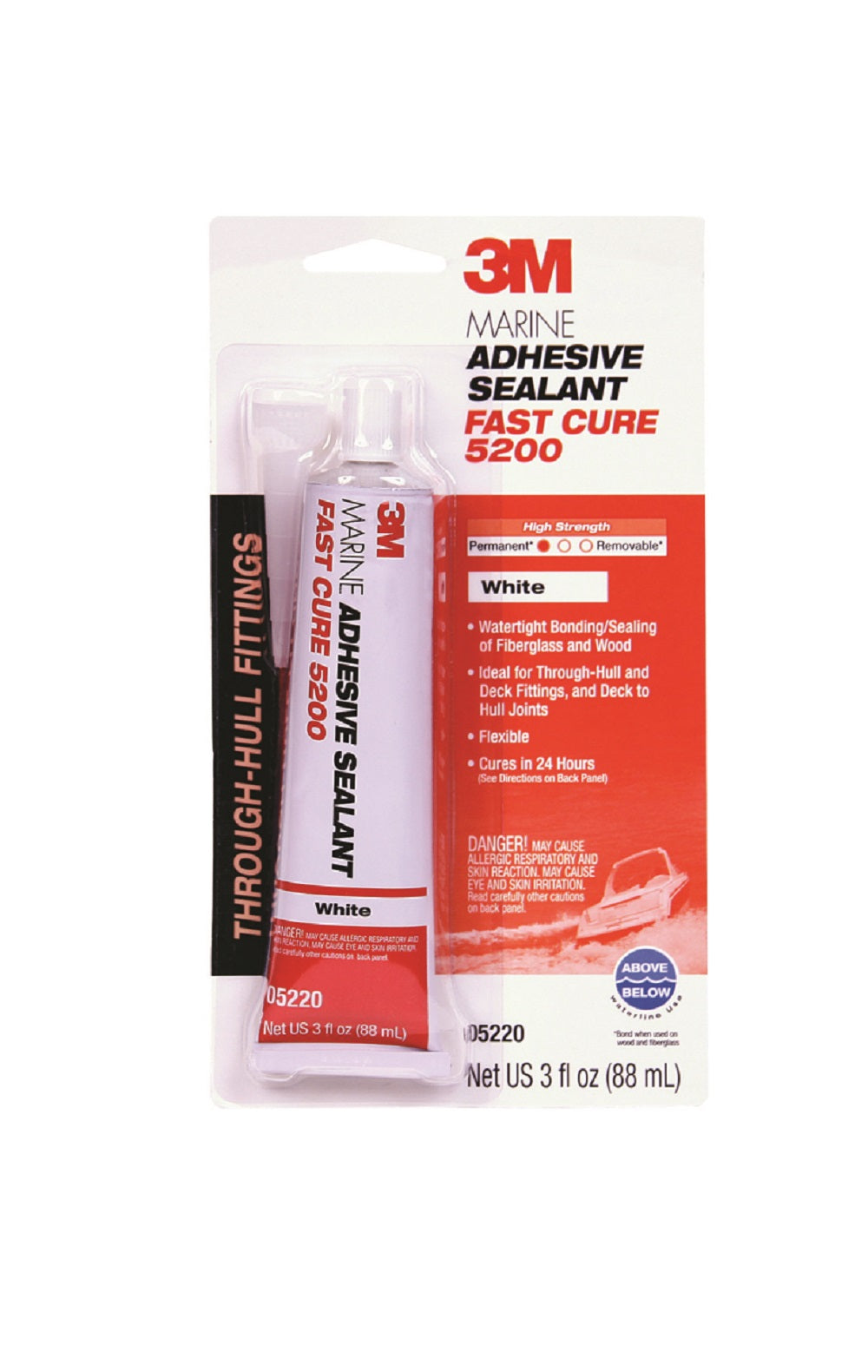 3M 52200 Marine Adhesive Sealant 5200 Fast Cure, White