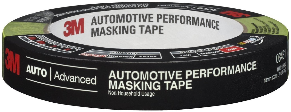 3M 03431 Automotive Performance Masking Tape, 18MM x 32M