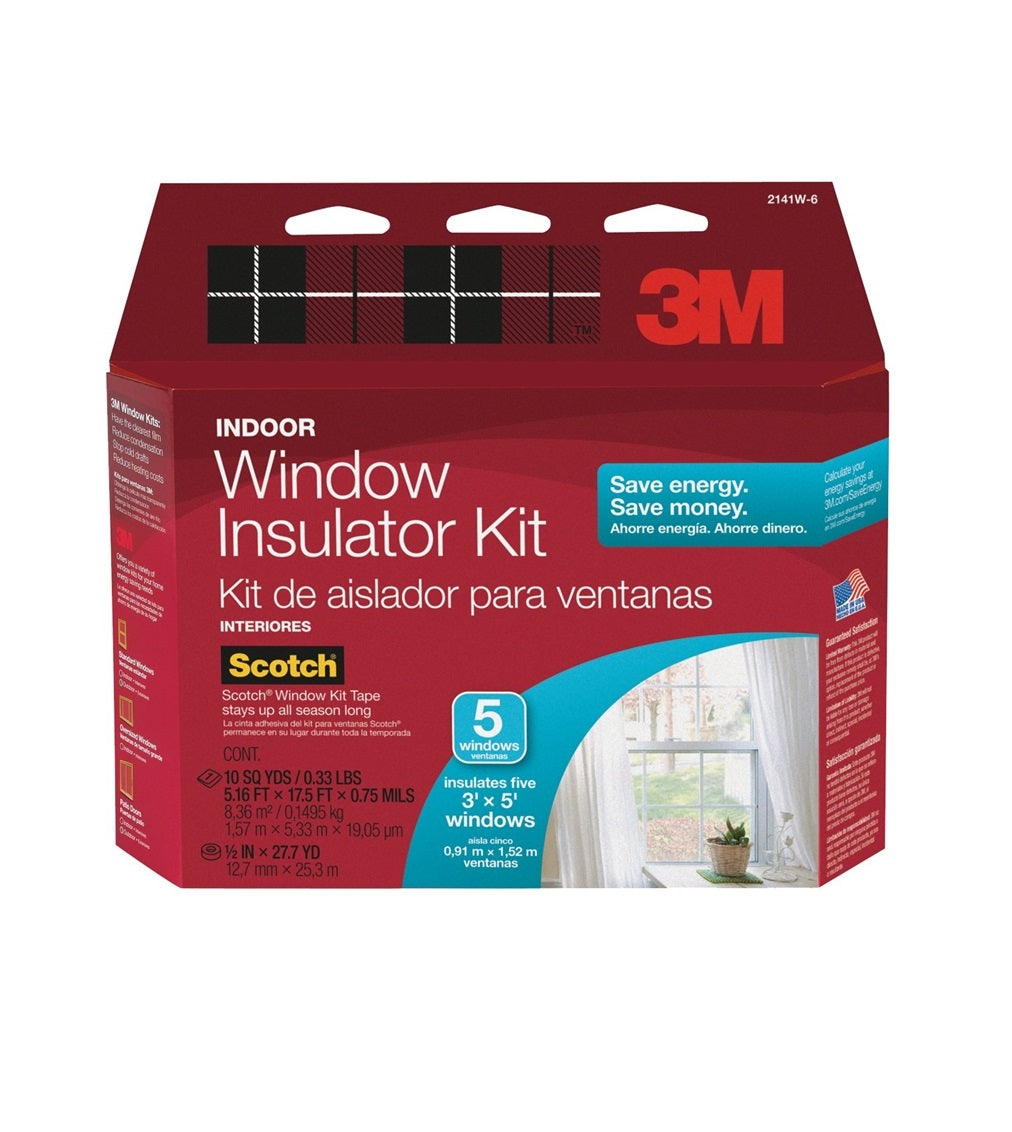 3M 2141W6 Indoor Window Insulation Kit, 62" x 210"