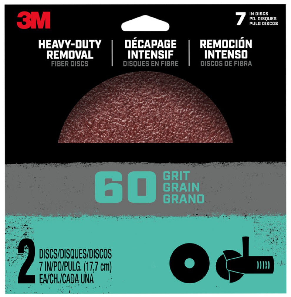 3M 27410 Hookit Heavy-Duty Grinding Disc, 60-Grit