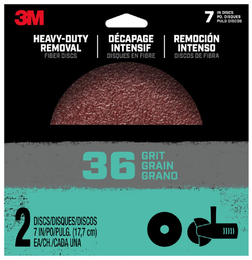 3M 27411 Hookit Heavy-Duty Grinding Disc, 36-Grit