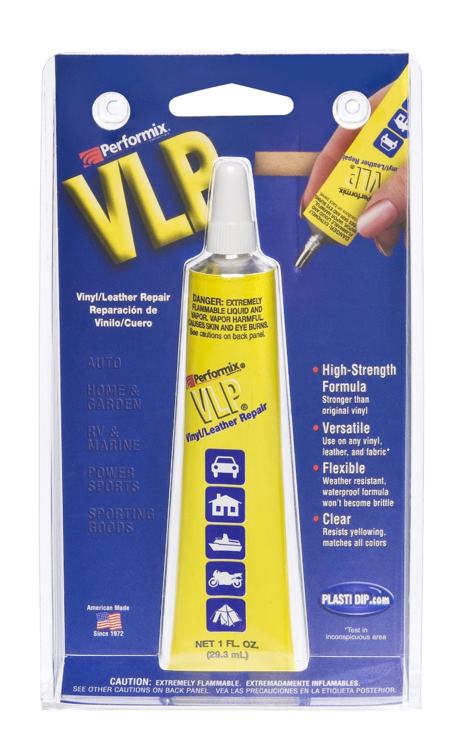Performix 61Z09 VLP Leather and Vinyl Repair, Clear, 1-Oz.