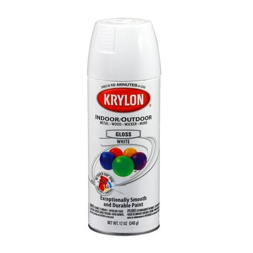 Krylon K05150101 Decorator Spray Enamel, 12 Oz, Gloss White