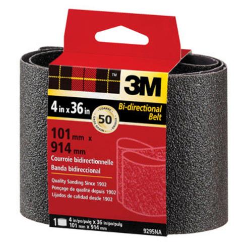 3M 9295NA Production Cloth Belts, 4" x 36", 50 Grit