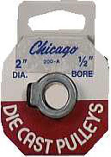 Chicago 200A5 Single V Grooved Pulley, 2"Diameter x 1/2" Bore
