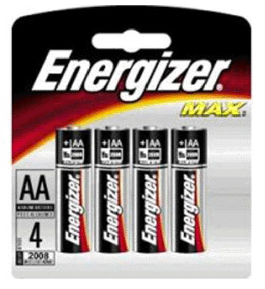 Energizer E91BP-4 Alkaline Battery, AA, 1.5 Volt