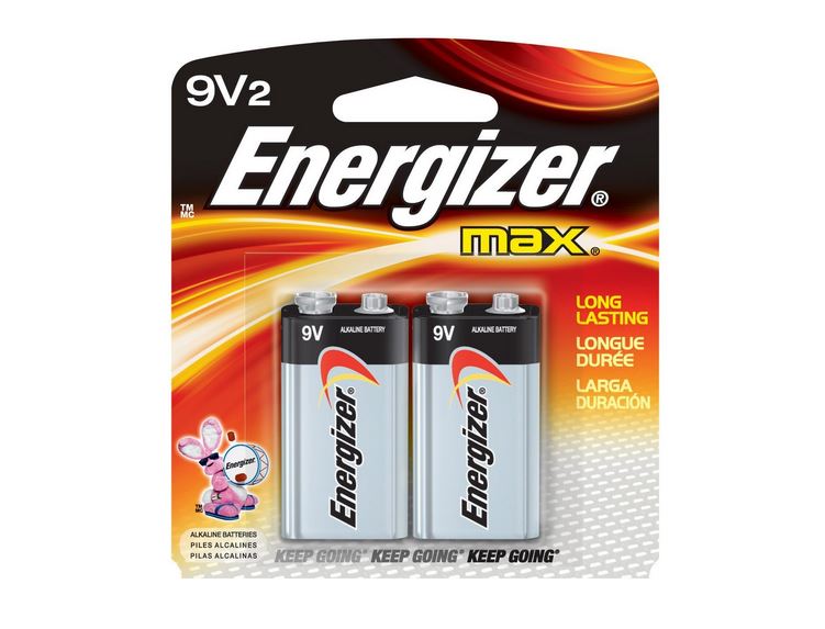 Energizer 522BP-2 Alkaline Battery, 9 Volt