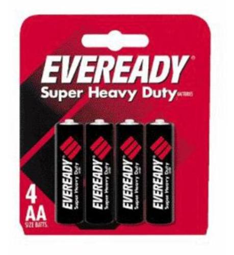Eveready 1215SW-4 Super Heavy Duty Batteries, AA, 4 / Pack