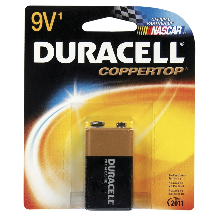 Duracell Coppertop MN1604BZ Alkaline Battery, 9 Volt