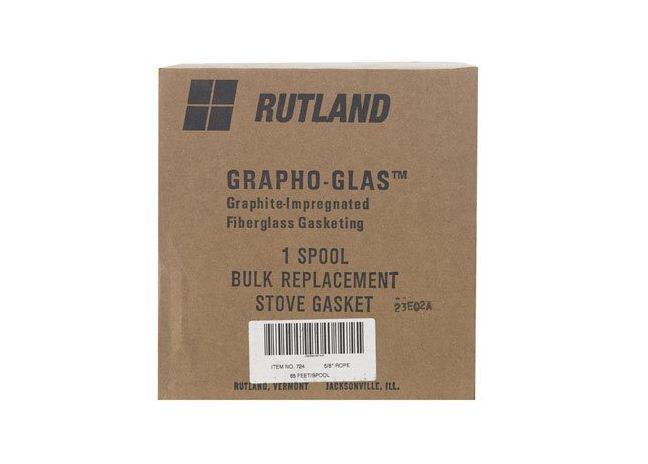 Rutland Grapho-Glas 724 Stove Gasket, 5/8" x 65' Rope, Black