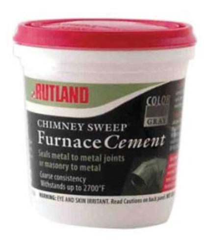 Rutland Chimney Sweep FSC8 Furnace Cement, 8 Oz, Gray
