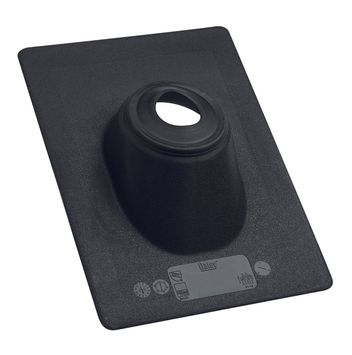Oatey 11898 No-Calk Standard Base Roof Flashing, 1.25"x1.5", Thermoplastic