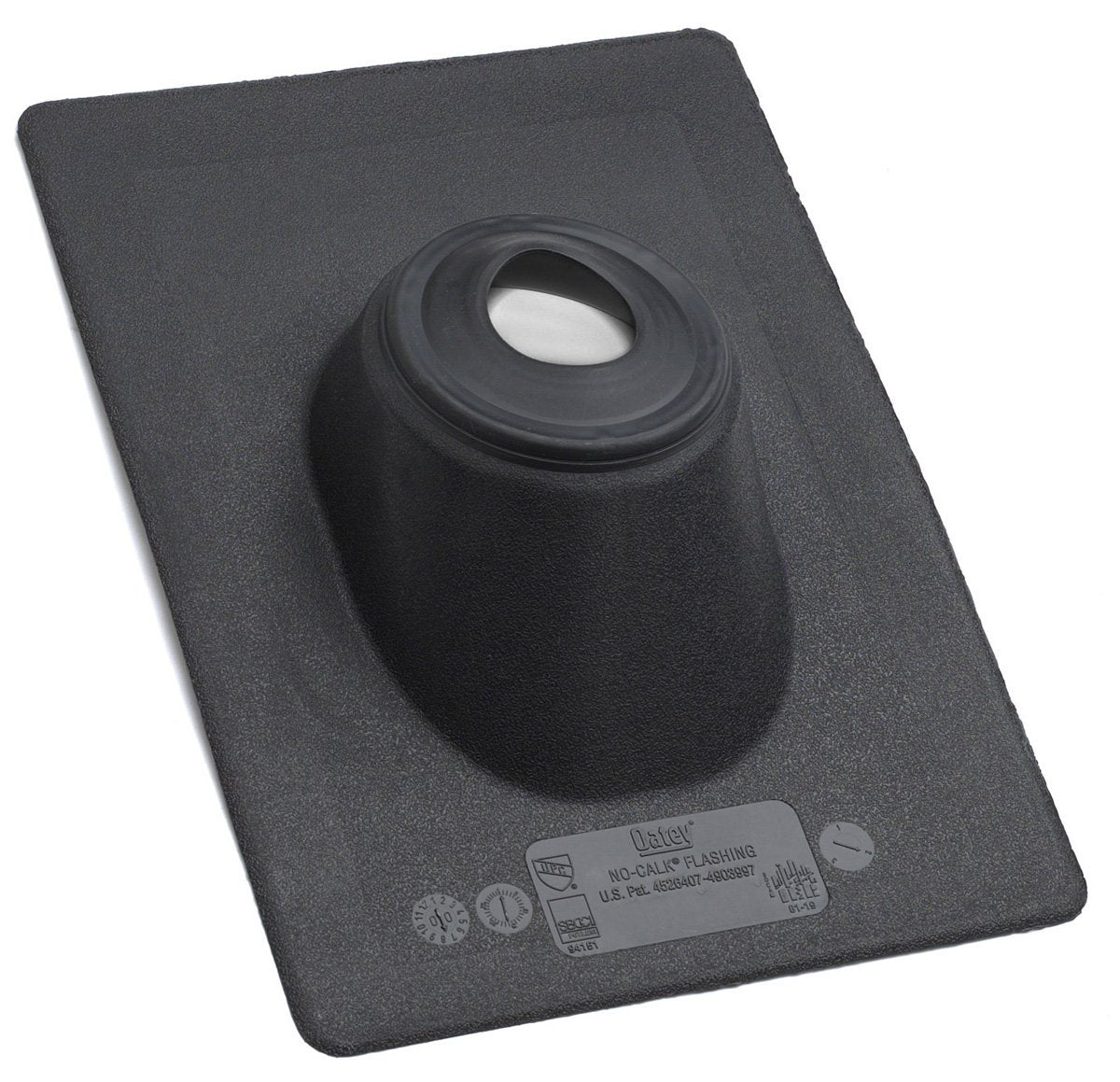 Oatey 11891 No-Calk Standard Base Roof Flashing, 4", Thermoplastic
