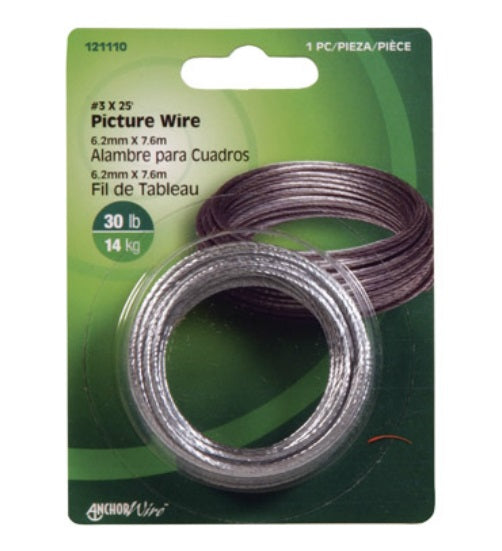 Hillman 121110 Hanging Picture Wire, 25', Steel