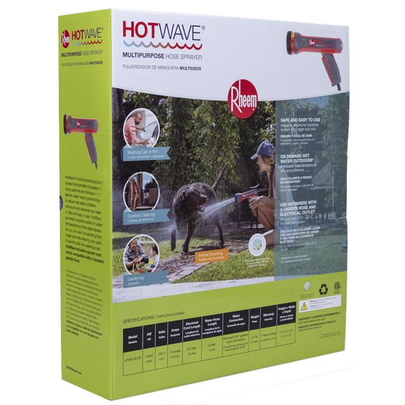 Rheem HTW018120 HotWave Multipurpose Hose Sprayer, 1800 Watts, 120 Volt