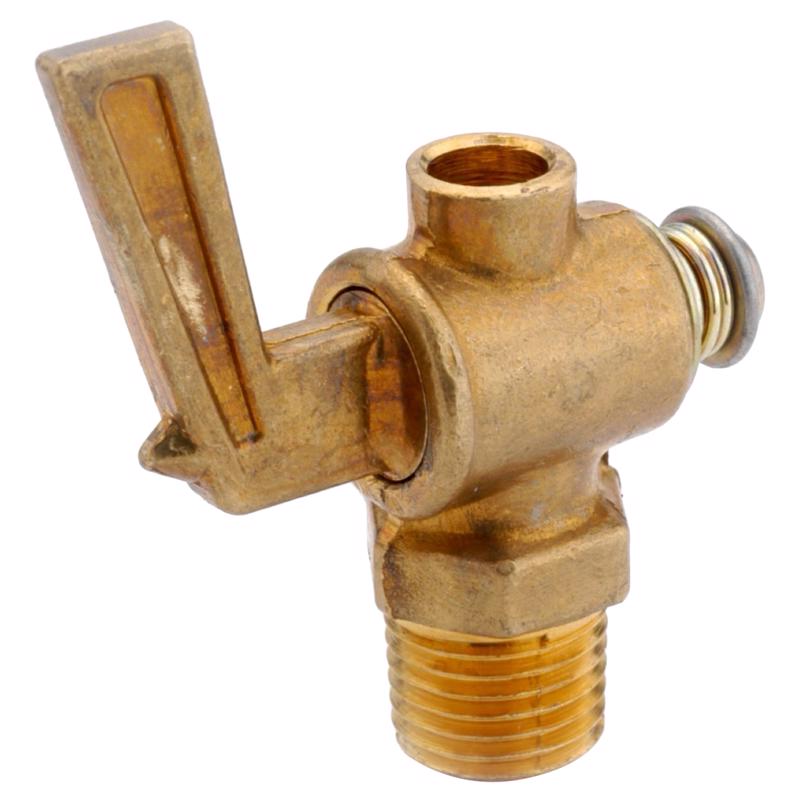 Anderson Metals 59404-02AH Drain Valve with Lever, Brass