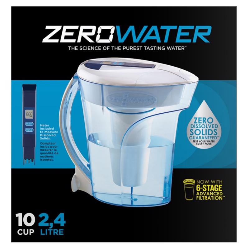 ZeroWater ZP10RP Water Filtration Pitcher, Blue/White