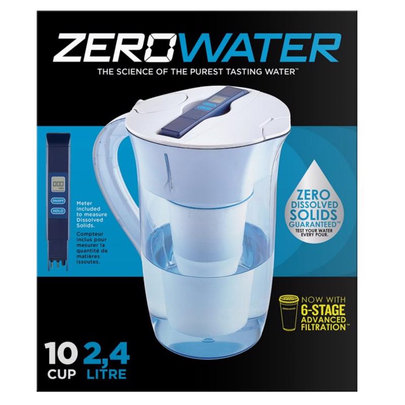 ZeroWater ZP10RD Water Filtration Pitcher, Blue/White