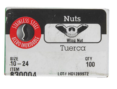 Hillman 0830004 Wing Nuts, Stainless Steel, Box 100