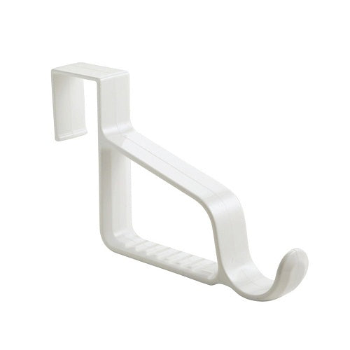 InterDesign 16301 Over The Door Hanger Valet, 4" x 6-3/4", White