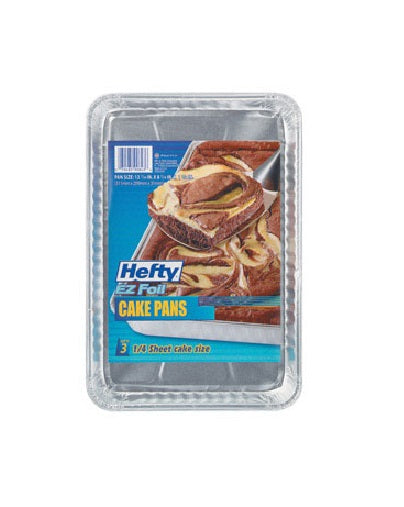 Hefty 00Z90843 E-Z Foil Oblong Cake Pan, 12-1/4" x 8-1/4" x 1-1/4"