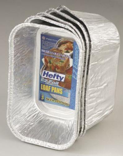 Hefty 93835 E-Z Foil Baby Loaf Pan, 5-3/4" x 3-1/4" x 2", Set of 5