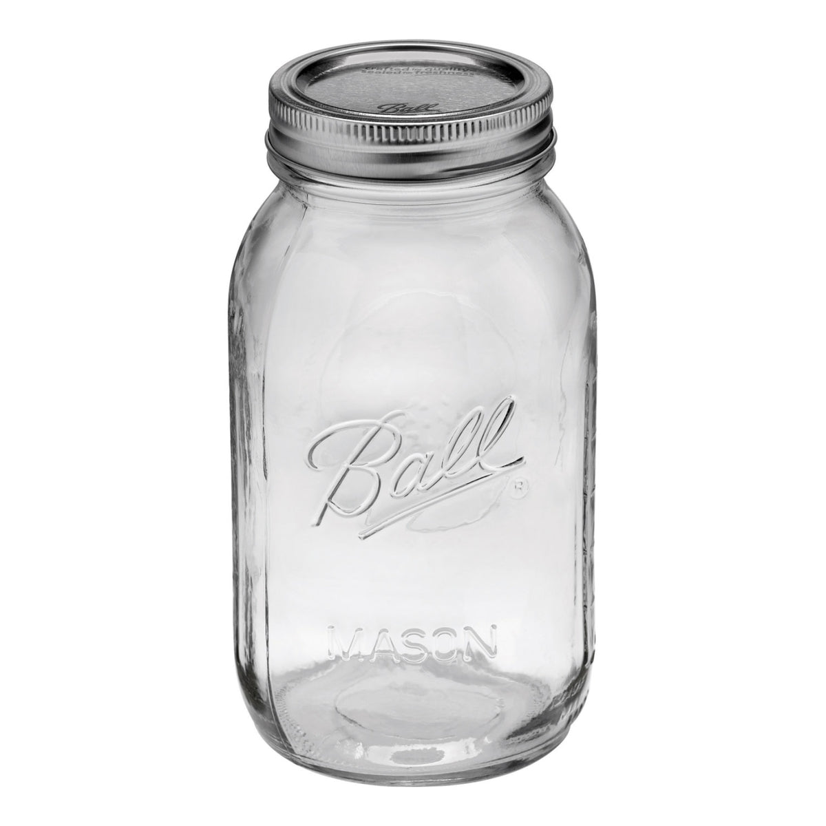 Ball 62000 Regular Mouth Mason Jars, 1 Quart (32 Oz), Box Of 12