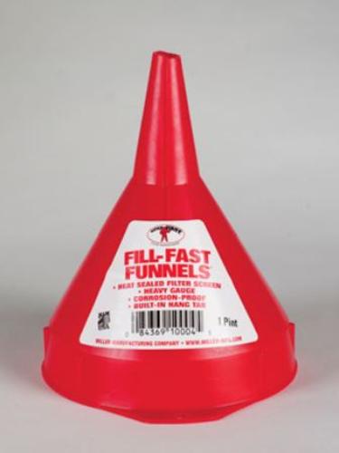 Miller 100045 Heavy Duty Poly Funnel, Polyethylene, 1 Pint