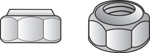 Hillman 180183 Nylon Insert Lock Nuts, 3/8"-24, Steel, Box of 100