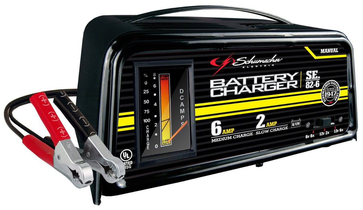 Schumacher SE82-6 Manual Battery Charger, 6/12 V, 2/6 Amp