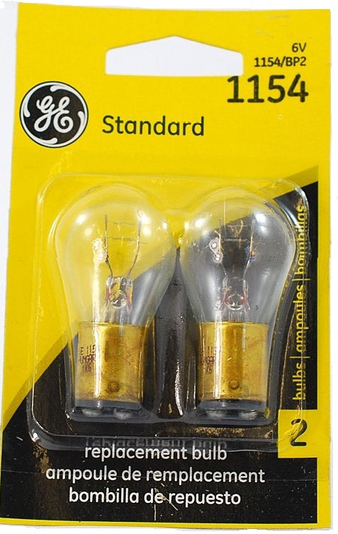 GE 12297 Double Contact Index Miniature Bulb #1154/BP, 6/7 V, S8