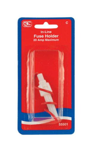 J-Mak 55501 In-Line Fuse Holder, 20 Amp, Nylon