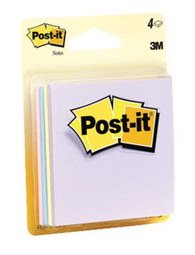 Post-it 5401A Note Pad, 3"x 3", Assorted Colors
