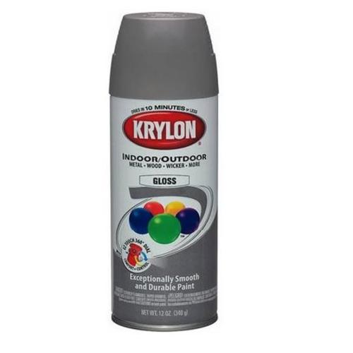 Krylon K05160601 Decorator Spray Enamel, 12 Oz, Pewter Gray