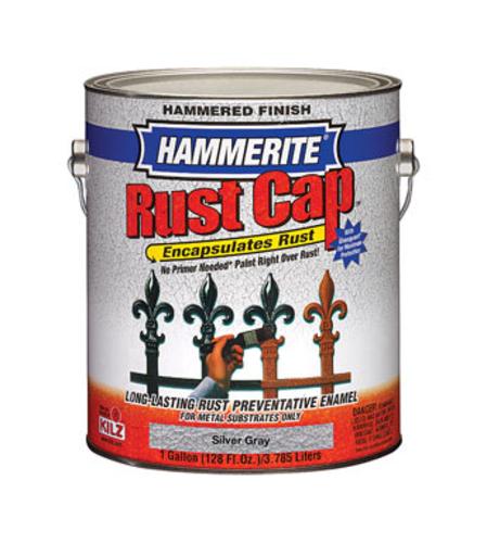 Hammerite Rust Cap 45105 Rust Preventative Paint, 1 Gallon, Silver Gray
