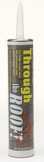 Sashco Through The Roof 14010 Elastomeric Roof Sealant, 10.1 Oz, Clear