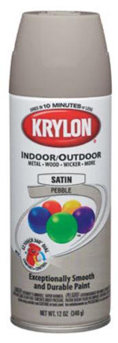 Krylon K05352001 Indoor/Outdoor Spray Enamel, 12 Oz, Pebble