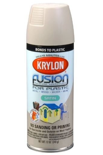 Krylon K02423 Fusion For Plastic Spray Paint, 12 Oz, River Rock
