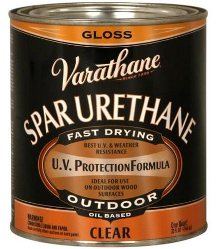 Varathane 242180H Exterior Clear Wood Finish, Gloss, 1 Quart