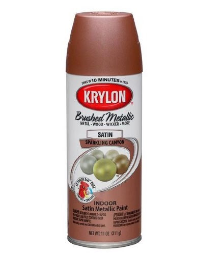 Krylon K05125200 Brushed Metallic Spray Paint, 11 Oz, Sparkling Canyon