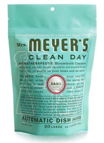 Mrs Meyers Clean Day 14464 Basil Scent Automatic Dishwasher Packs